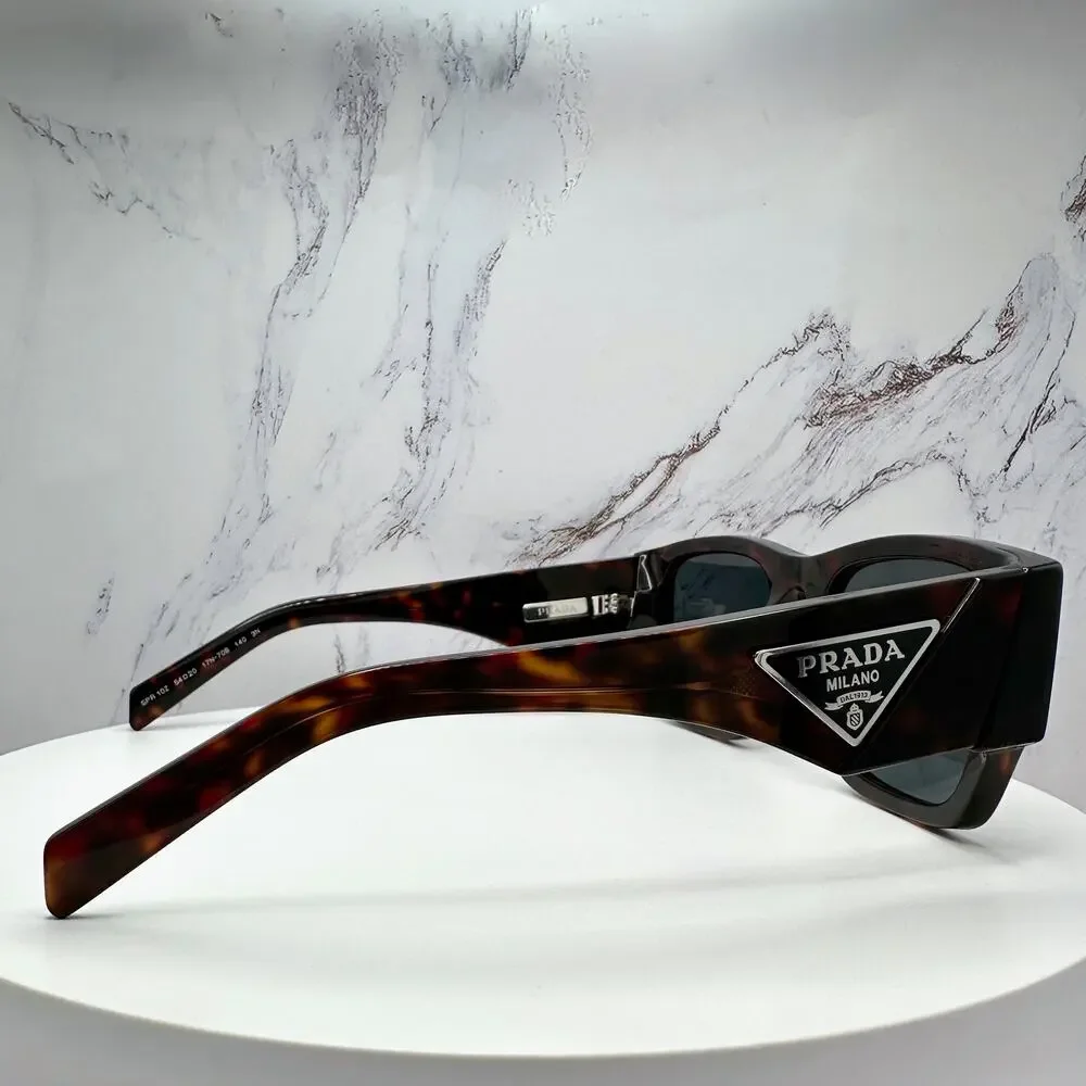 New PRADA Sunglasses Brown Root Tortoise Square Men's Plaque Logo - Picture 14 of 16